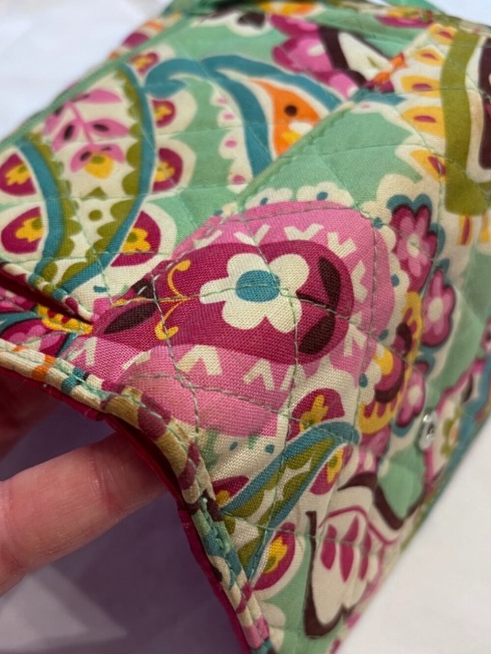 Vera Bradley Tutti Frutti Euro Wallet - Retired Quilted Cotton Trifold - Picture 9 of 12